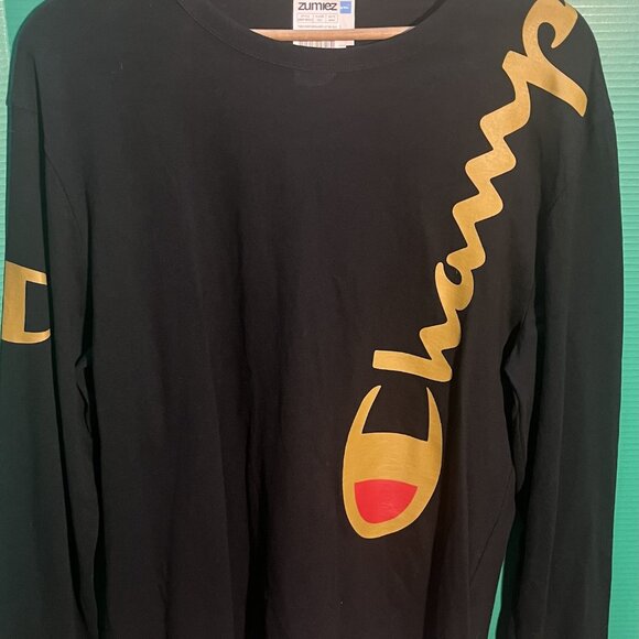 Champion Long Sleeve “Champ” Script Tee – NWT, Size Large (3G 052019) - Picture 1 of 11